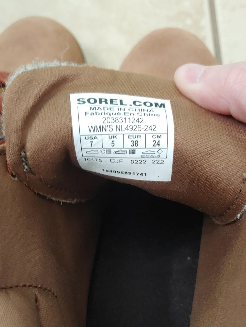 Sorel Evie Ankle Boots Women's Brown Leather Wedge Lace Up Size 7